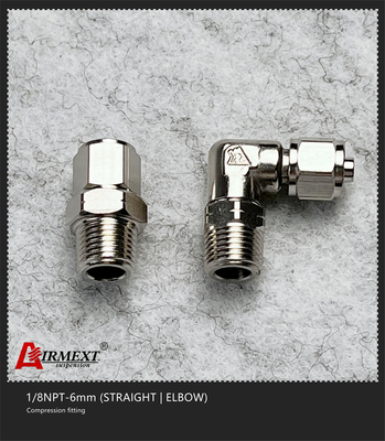 One Touch Tube Quick Connect Air Fittings 1/8NPT-6mm Air Spring Parts